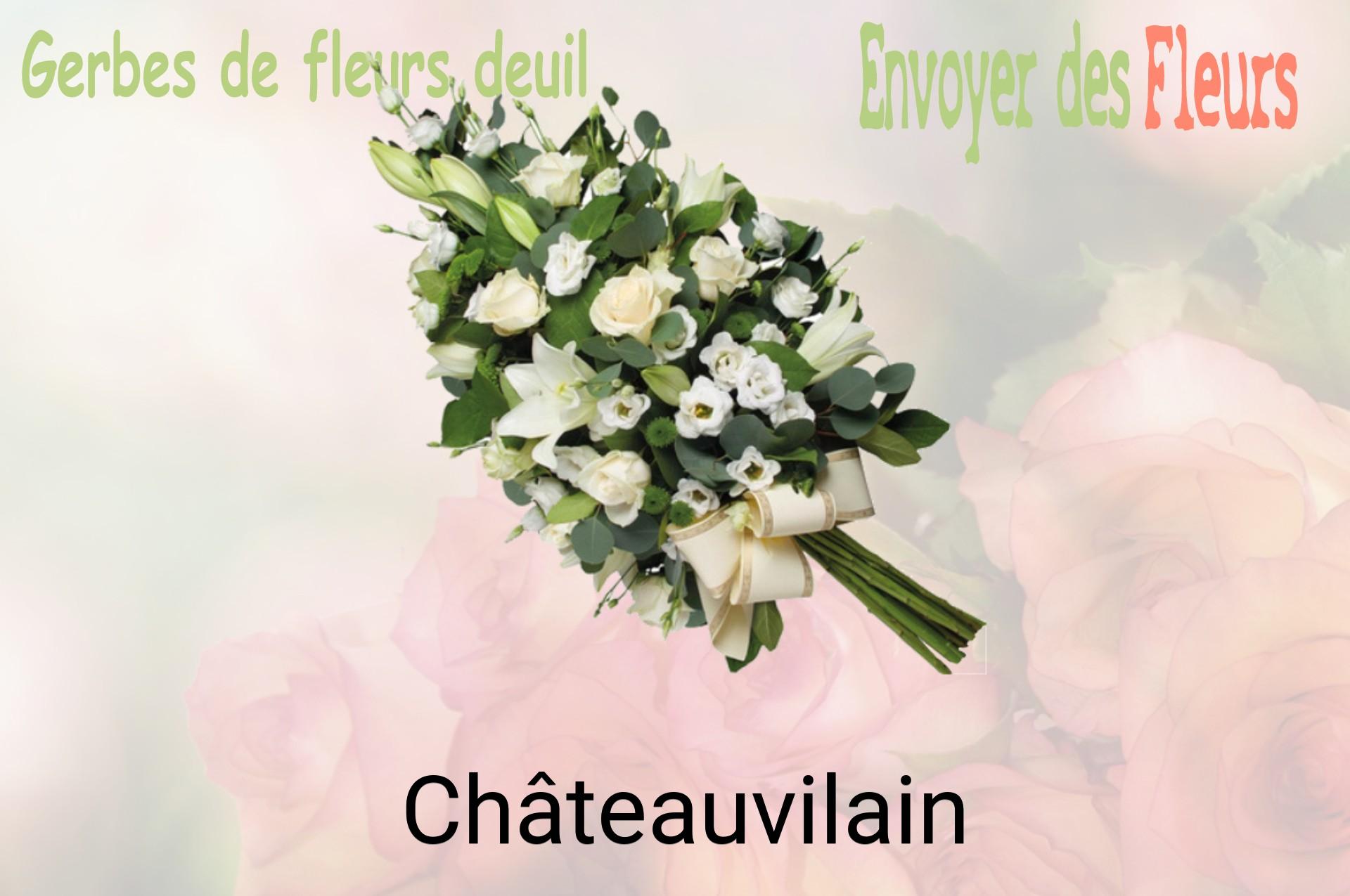 Gerbe de fleurs de deuil livrée à Châteauvilain